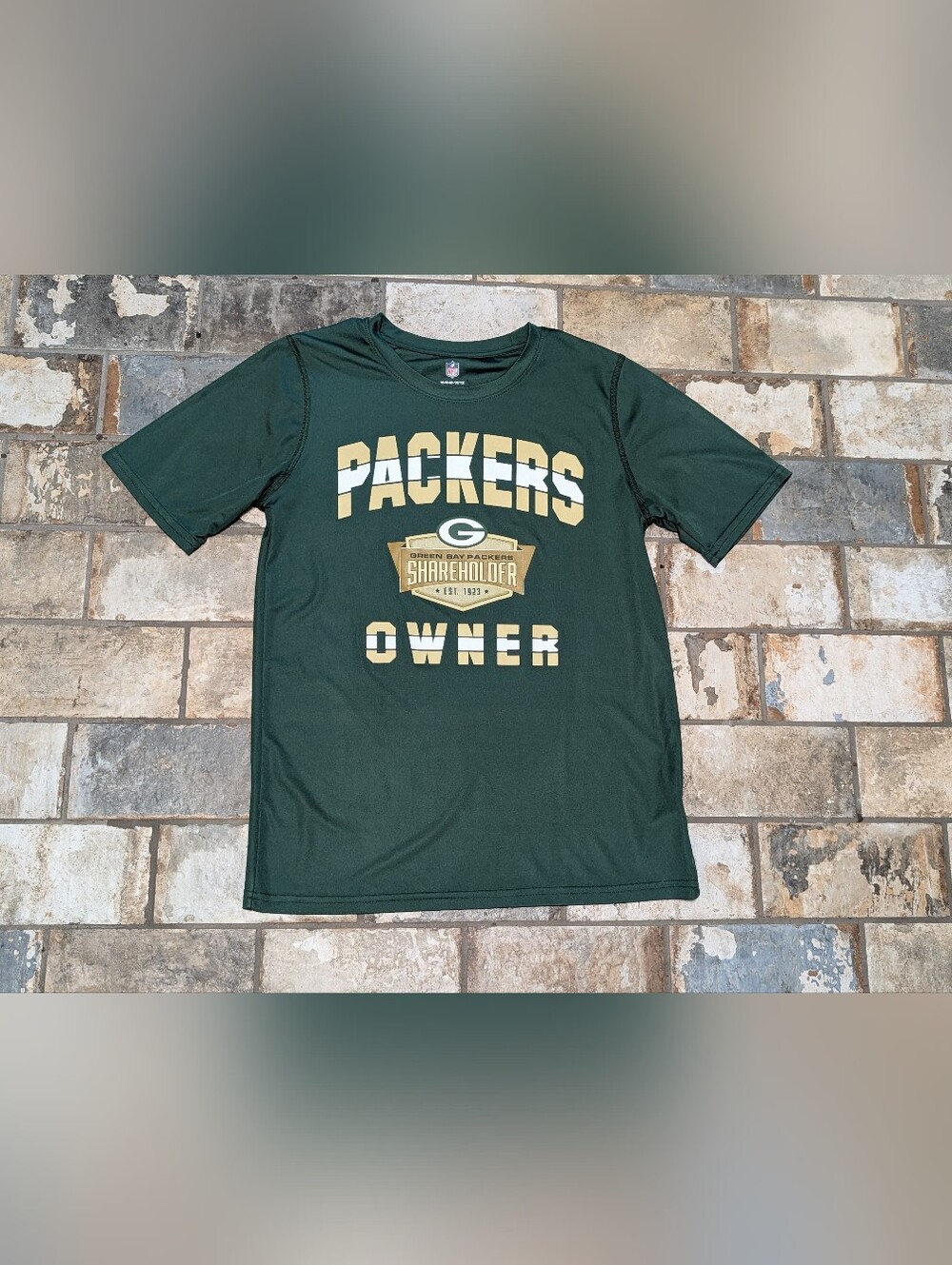NFL Youth Green Bay Packers Shareholder Owner Green Performance Tee Medium 10/12